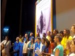 Nayaswami Kriyananda releasing a book in Mumbai